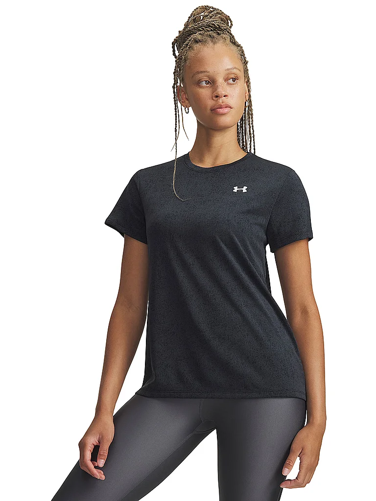UNDER ARMOUR Damen Fitnessshirt UA Tech™ Pixelate schwarz | L — Bild 3